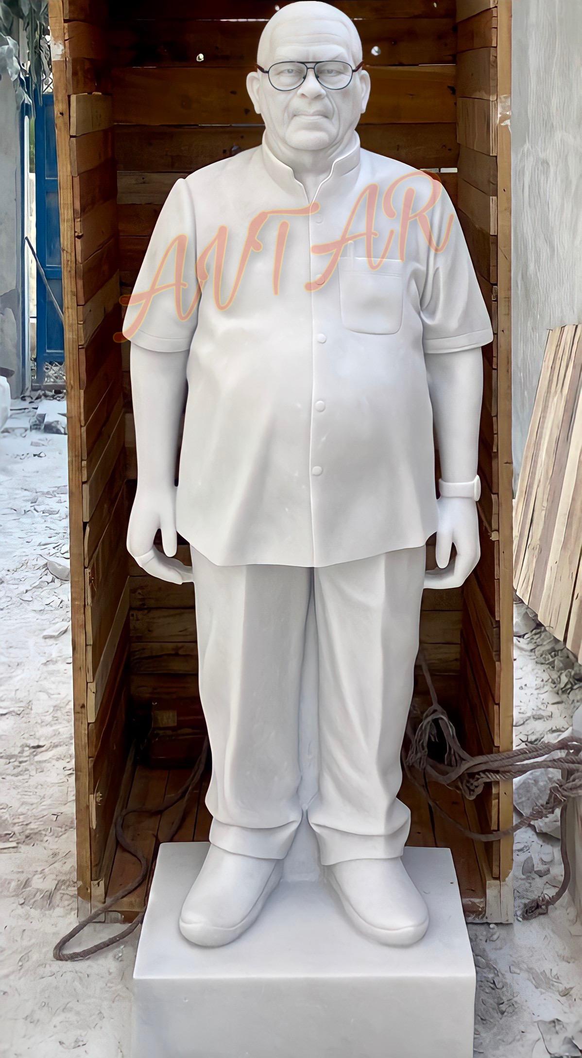 Makrana White Marble Standing Human Statue